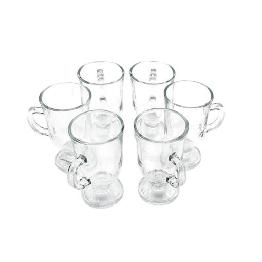 Pack 6 Tazas Capuccino Grande Vidrio 227 ML/8oz