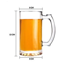 Alternative view of Set 2 Vasos Cervecero Liso / Shopero Vidrio 480cc