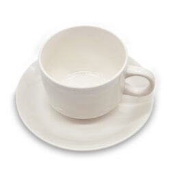 Alternative view of Set De 12 Tazas Café con Plato de Porcelana 100cc