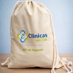 Morral Ecólogico en Tela de Crea Cruda de 40cm x 33cm